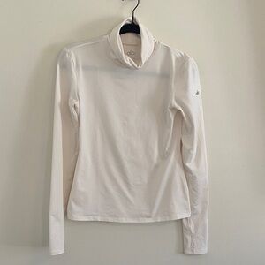 Alo Yoga Women’s Alosoft Refine Turtleneck Long Sleeve Top White size Medium